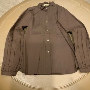 Burberry girls 10 yo button down shirt embroidered logo